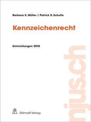 cover image of Kennzeichenrecht